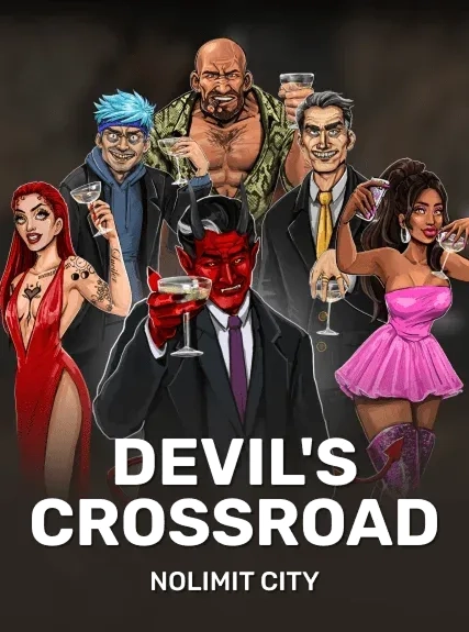 slot-8 Devil's Crossroad Nolimit City roter Teufel Gruppe